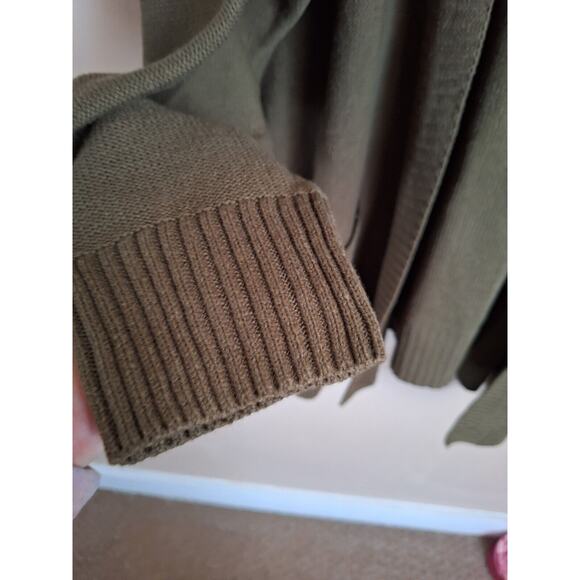 Sonoma Womans 4X Olive Green Open Front Cardigan Coastal Tunic Sweater - Picture 4 of 12